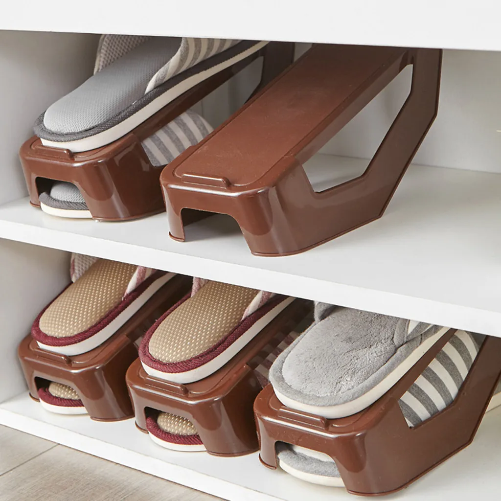 

1Pc Shoe Slots Durable Layer Plastic Shoe Organizer Space Saving Holder Shoes Storage Rack Shoebox Shelfs For Household