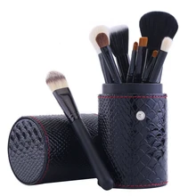 12 pcs Snakeskin Pattern Makeup Brushes Professional Cosmetics Make up Brush Set + Comestic Brushes Cup Organizer Case