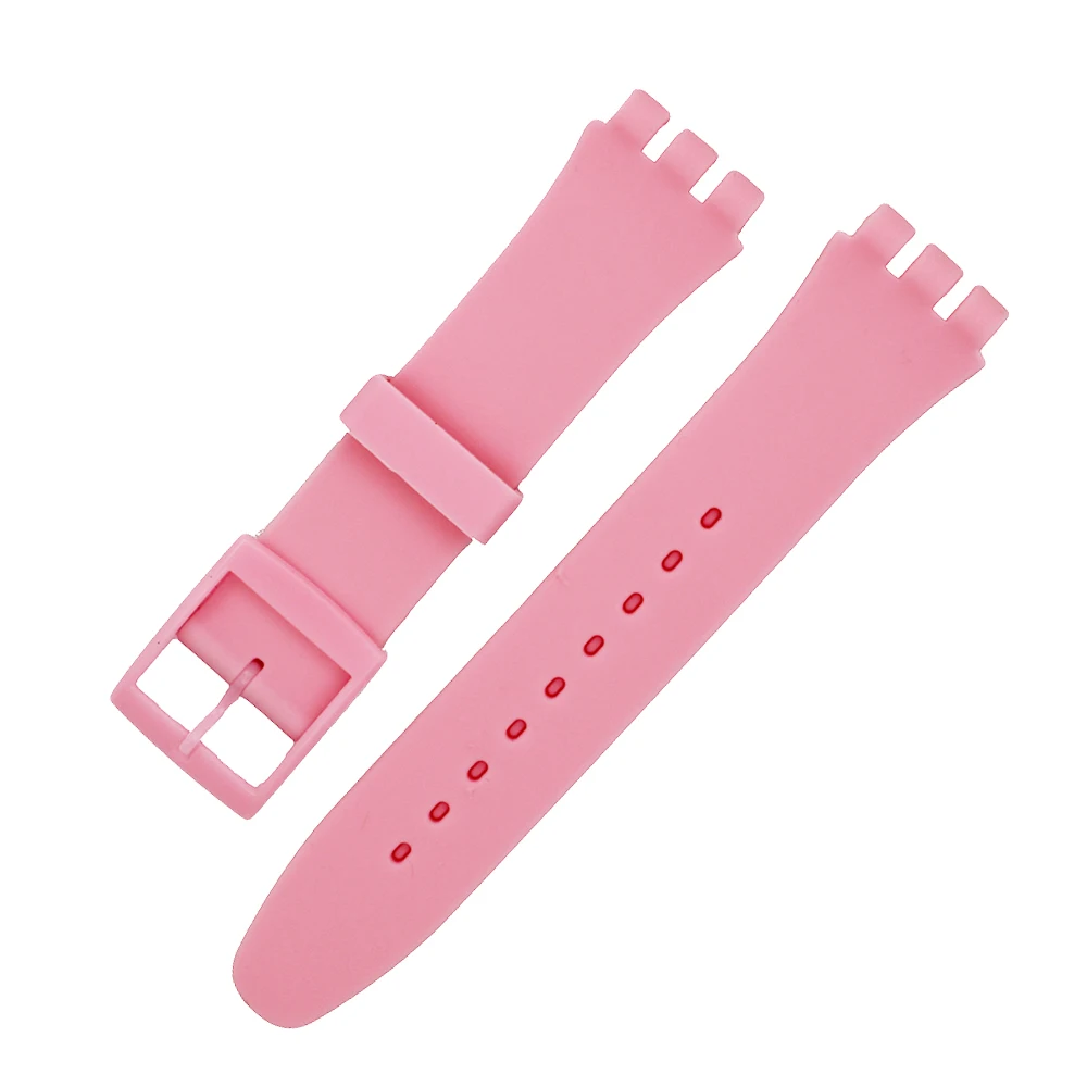 Ремешок силиконовый для часов Swatch резиновый браслет мужских и женских наручных