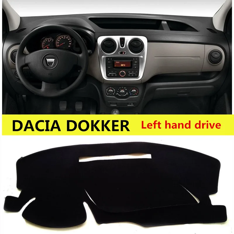 

Taijs Left hand drive Car dashboard cover rug for Dacia Dokker polyester Fiber Auto dashboard protective Mat for Dacia Dokker