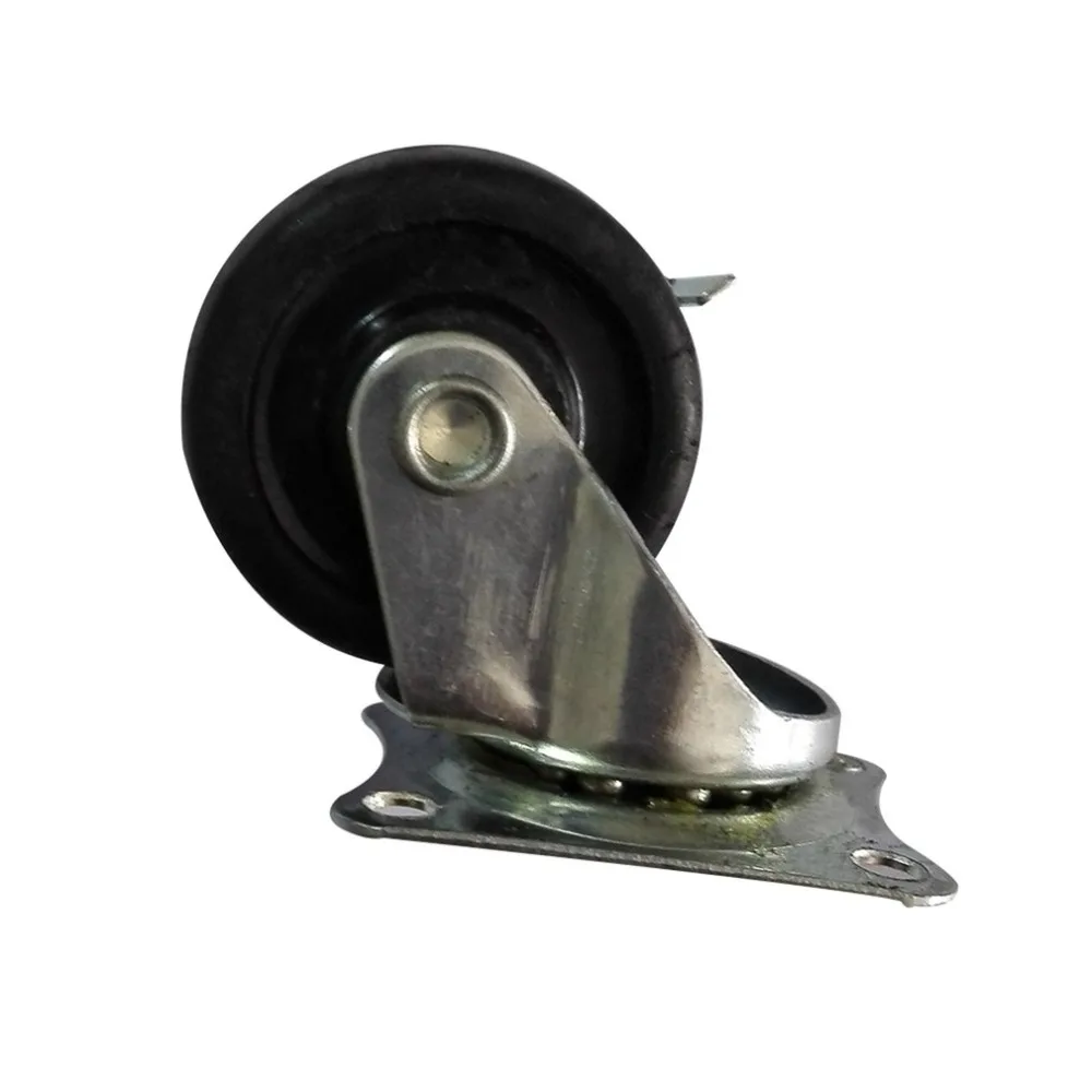 

4pcs Heavy Duty Black Rubber Swivel Castors Casters Wheels 40mm Diameter Universal Black Roller 25KG Bearing Wheel