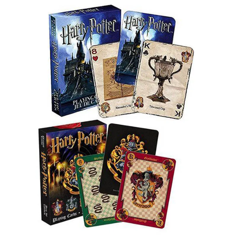 PLAYING CARD DECK 52 CARDS NEW HARRY POTTER HOUSE CRESTS 