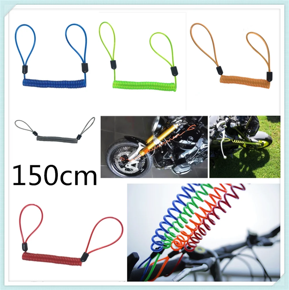 

150cm motorcycle burglar alarm reminder rope spring pull wire for YAMAHA XMAX125 XMAX250 XMAX 400 X300 V-MAX 1700 VMAX1