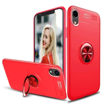 

Stand case Silicone with Ring for Apple IPhone XR Red