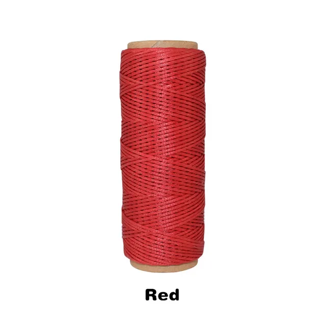50M/Roll Color Waxed Thread Leather Sewing Wax Cords Polyester For Upholstery Bag Shoes Leather
