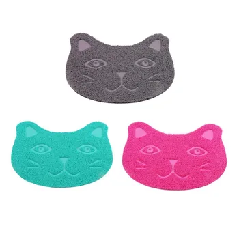 

Pet Cat Litter Mat Waterproof PVC Cat Face Shaped Dog Feeding Mat Pad Pet Food Water Feed Placemat Puppy Bed Blanket Table