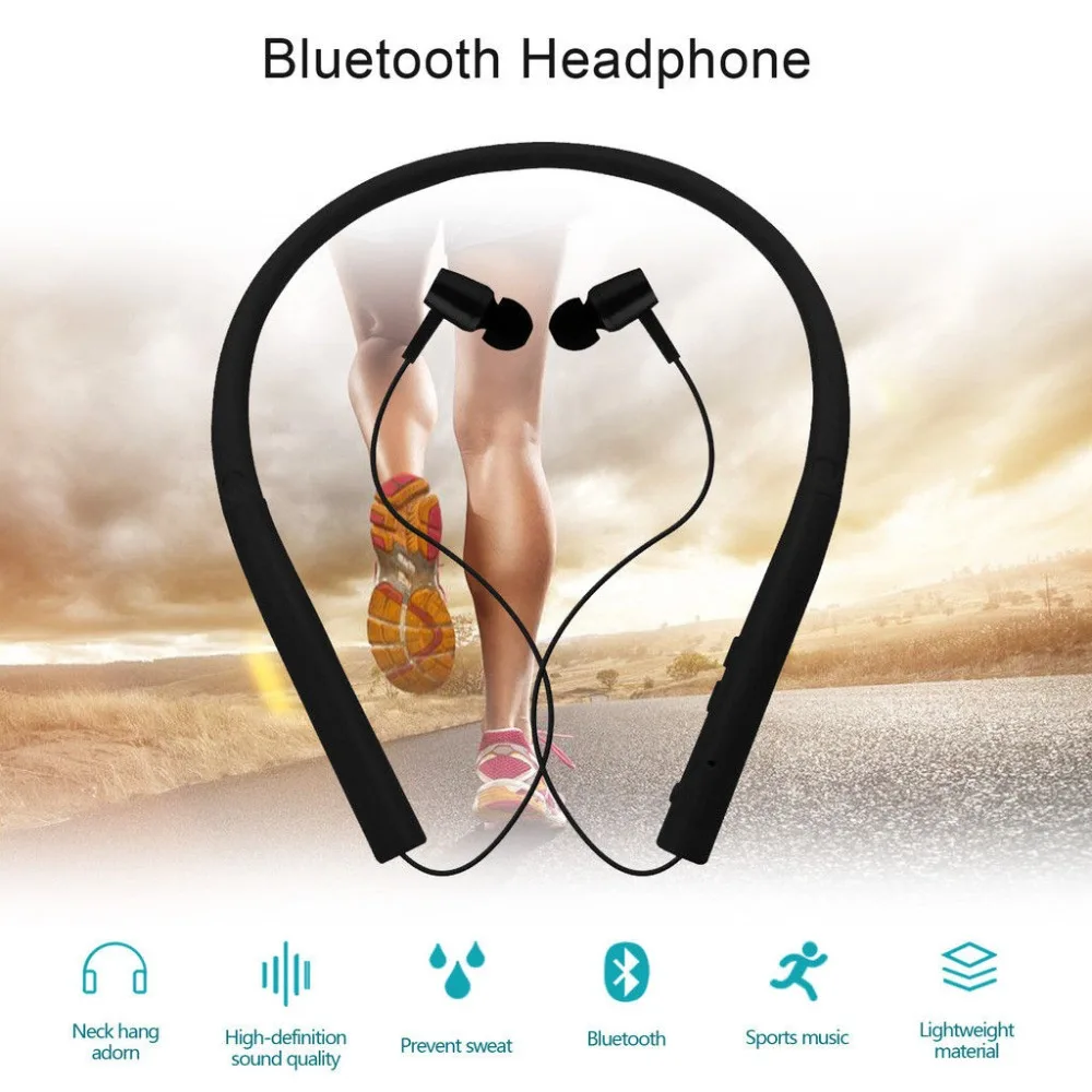 Bluetooth Headphone Wireless Stereo Sweatproof Earbuds with Mic for iPhone X 9 Plus 8 7 6 Samsung S9 Plus S8 S7 for Running Gym