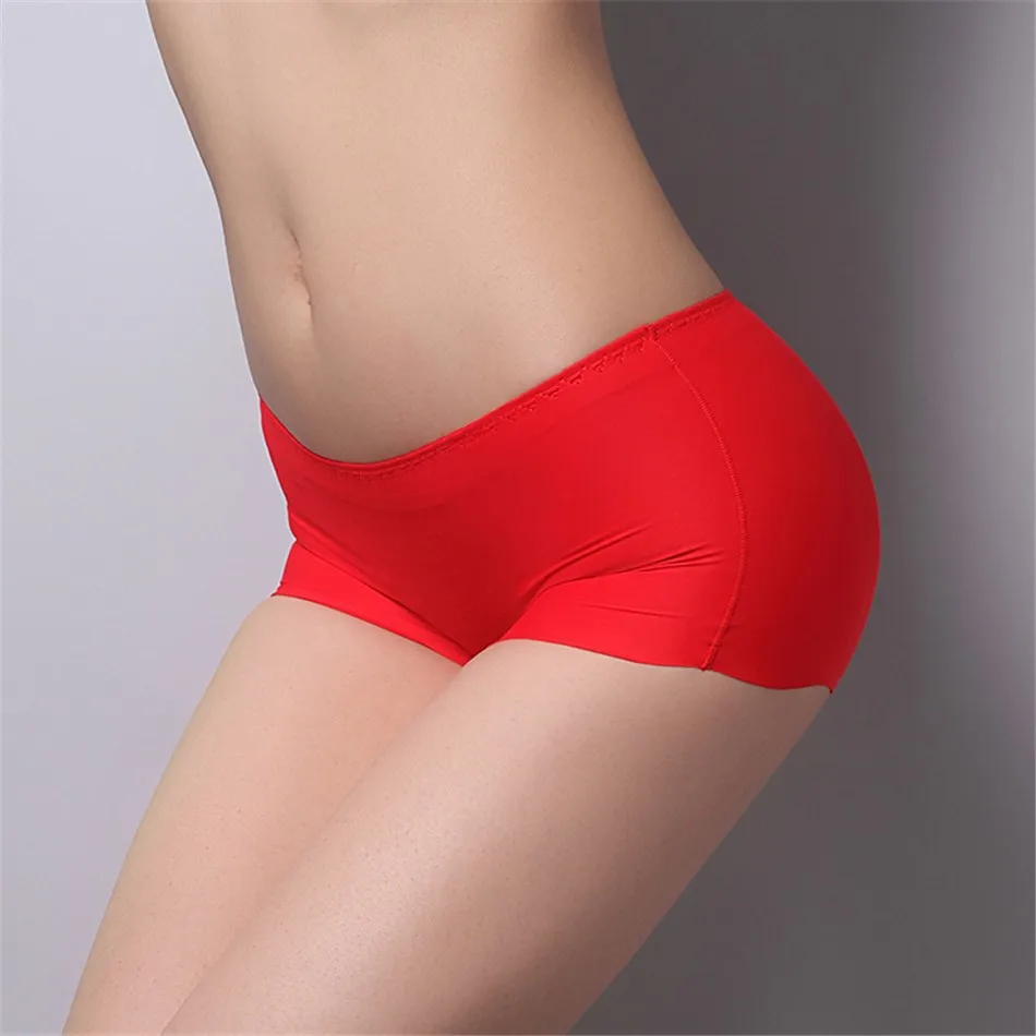 8 Colors 2017 New Arrival Ice Silk Seamless Underwear Cool Breathable Safety Panties Boy Shorts for Women Girls  Pants 1 (5)