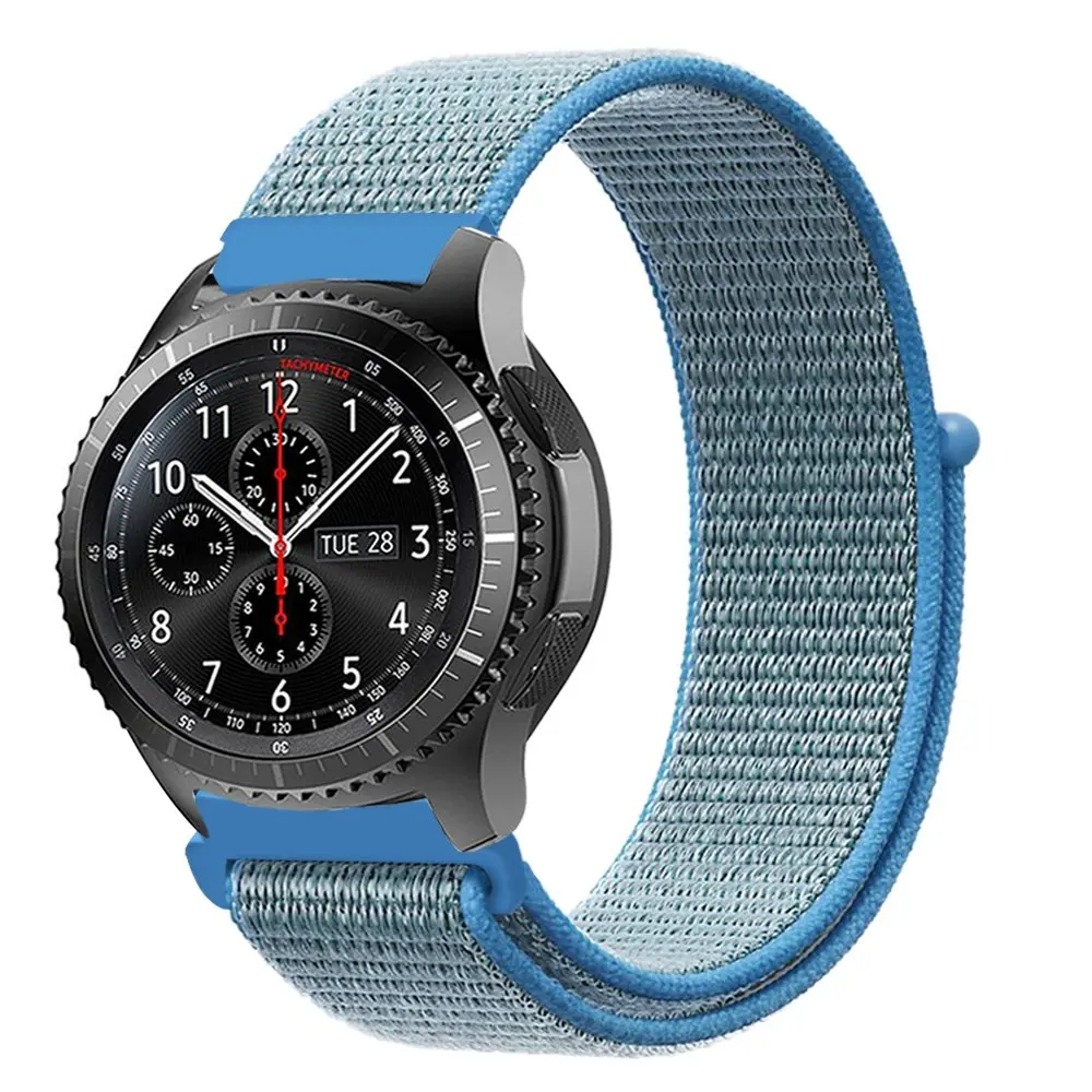 22 мм нейлоновые ремешки для samsung gear S3 Classic Frontier Galaxy Watch 46 мм Moto 360 Huami Amazfit Fossil Q