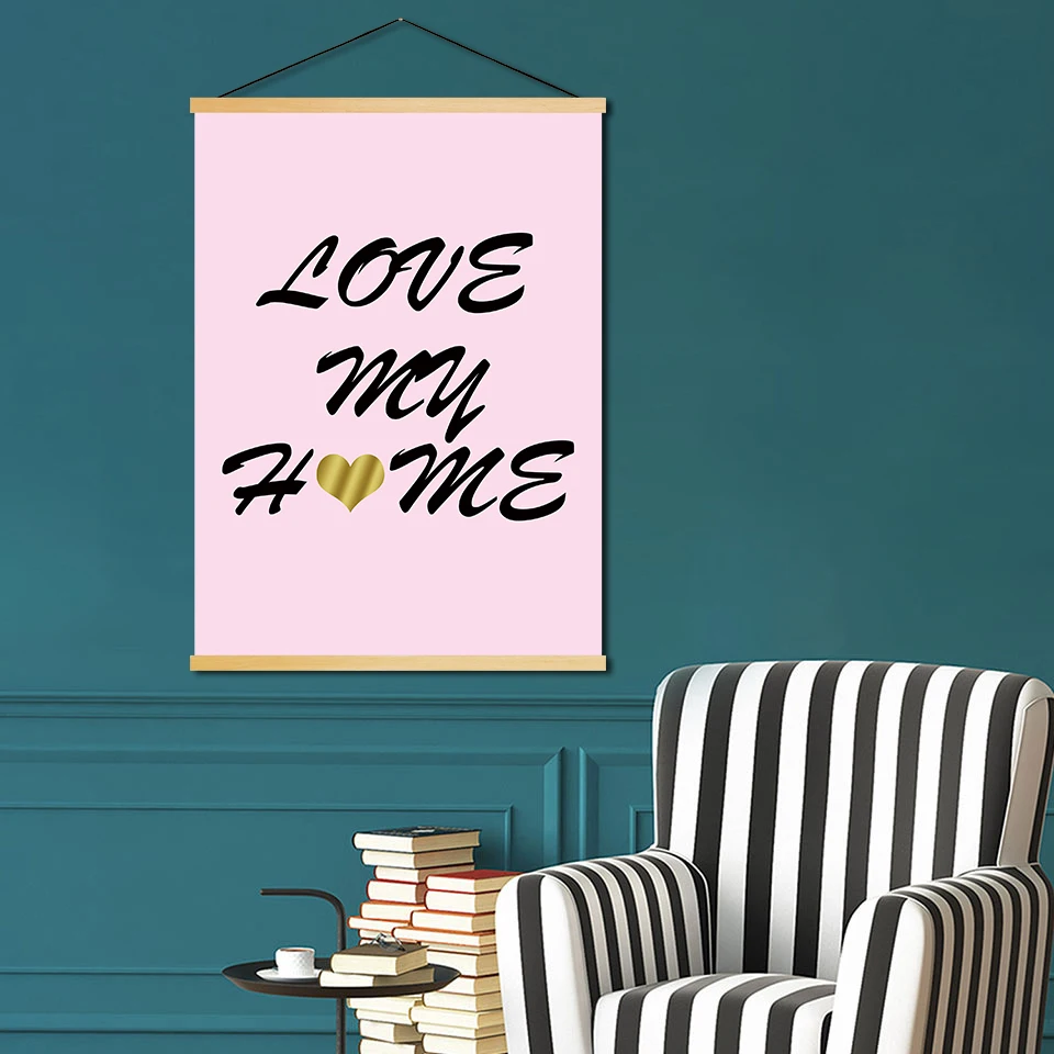 Home-Decoration-Nordic-Wall-Artwork-Log-Cabin-Paris-Tower-Painting-Letter-Solid-Wood-Hanging-Scrolls-Canvas (1)