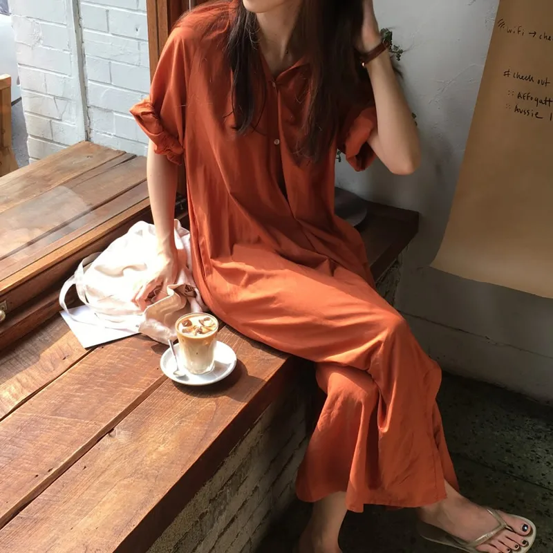 jacinth Vestidos, женское летнее повседневное однотонное тонкое платье с коротким рукавом, Модное Длинное Стильное женское офисное платье с разрезом сбоку, Vestidos Femininos - Цвет: jacinth