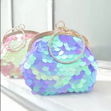 Angelatracy мода Лазерная Ins алмаз телефон карман рыбьей чешуи Карамельный цвет изменить Для женщин сумка напульсники