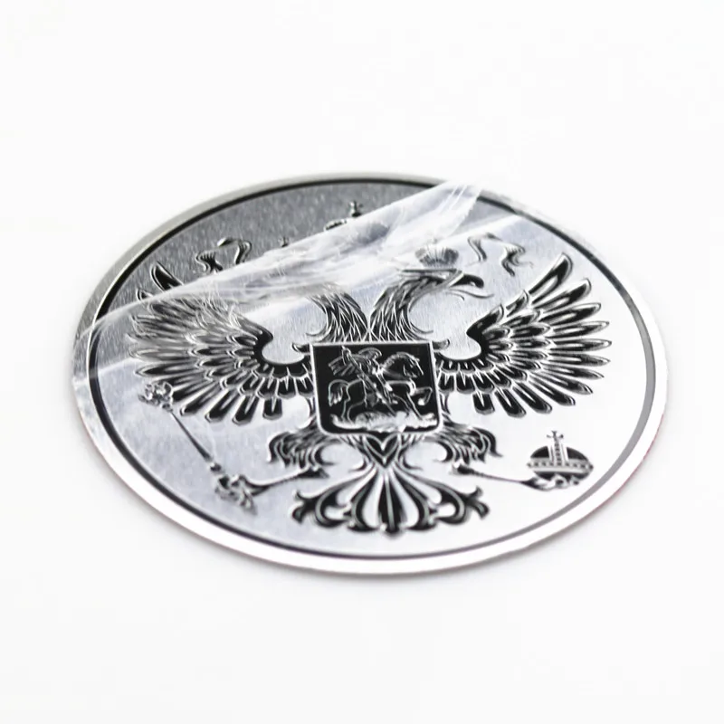 3D car Aluminum Coat of arms of Russia car body metal sticker Russian Eagle Decoration for lada kia Renault toyota