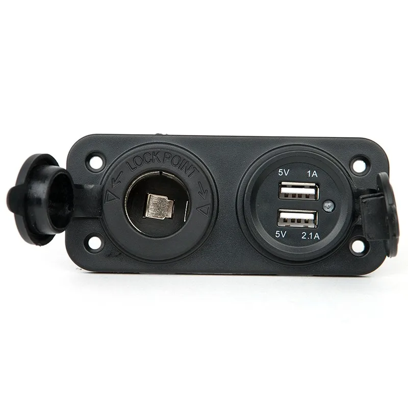 Универсальный двойной USB автомобильный прикуриватель Разветвитель 12 в USB 2.1A 1A адаптер питания зарядное устройство автомобильное зарядное устройство вилка