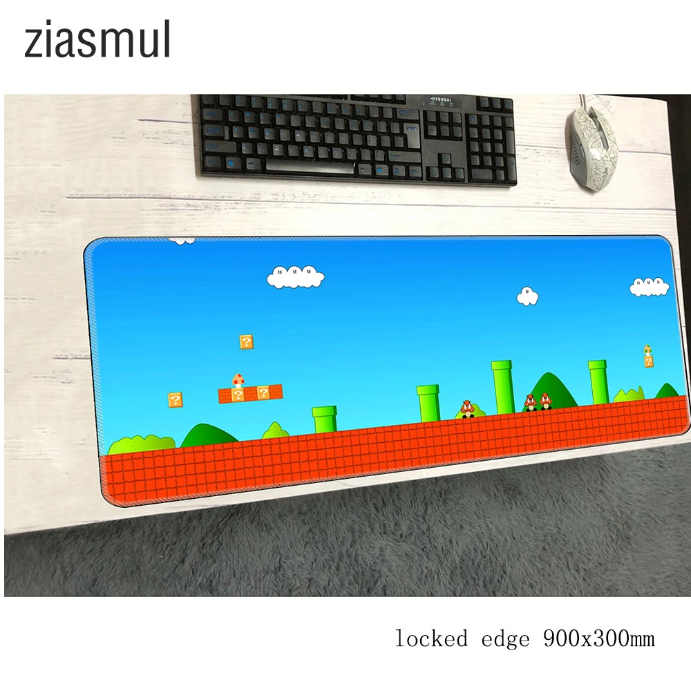 Gambar Kartun Mario Mouse Pad 900X300X3 Mm Pad Untuk Mouse Notbook Komputer Mousepad Mahasiswa Game Padmouse Gamer Keyboard Mouse Tikar Mouse Pads AliExpress