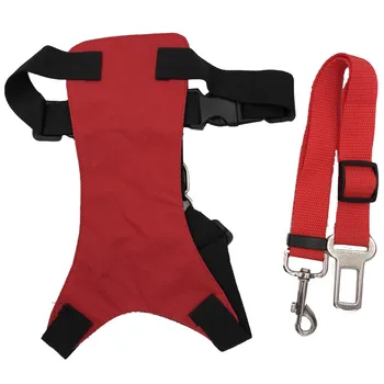 

Pet Vest Harness Collar Lead With Car Vehicle Safety Belt Auto Travel Cat Dog Puppy Pet Harness Lead Leash Seat Belt 11638
