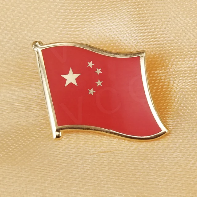 Soft Enamel China Flag Lapel Pinsin Brooches from Jewelry