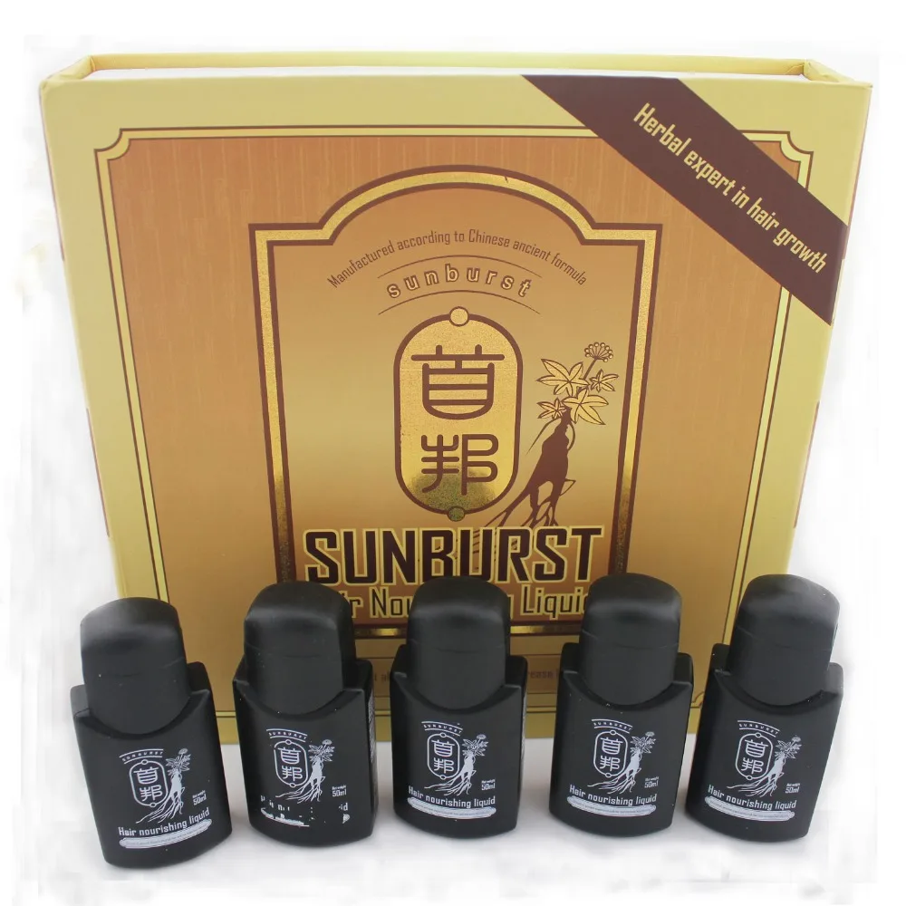 Hair Loss Care! Original Herbal 6*50ml sunburst hair growth Additional Hair Dense EnglishArabic with free shipping