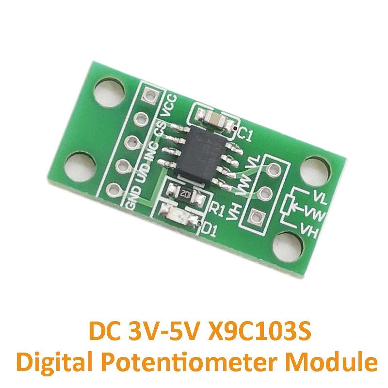 Dc 3v5v X9c103s Digital Potentiometer Module 10k Full Range