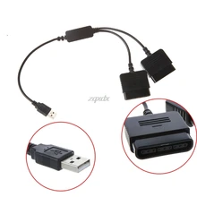 2 в 1 двойной usb порт PS1 PS2 к ПК USB 2,0 контроллер адаптер конвертер и Прямая поставка