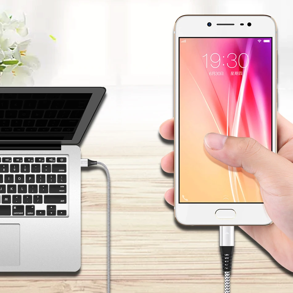 2.4A Micro USB кабель быстрой зарядки для передачи данных Microusb зарядное устройство Samsung