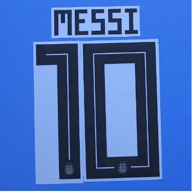 A + 2018 MESSI 10 ARGENTINA WORLD CUP домашнее Имя/номер плеер набор Argentina Home NAMESET 10|Заплатки| |