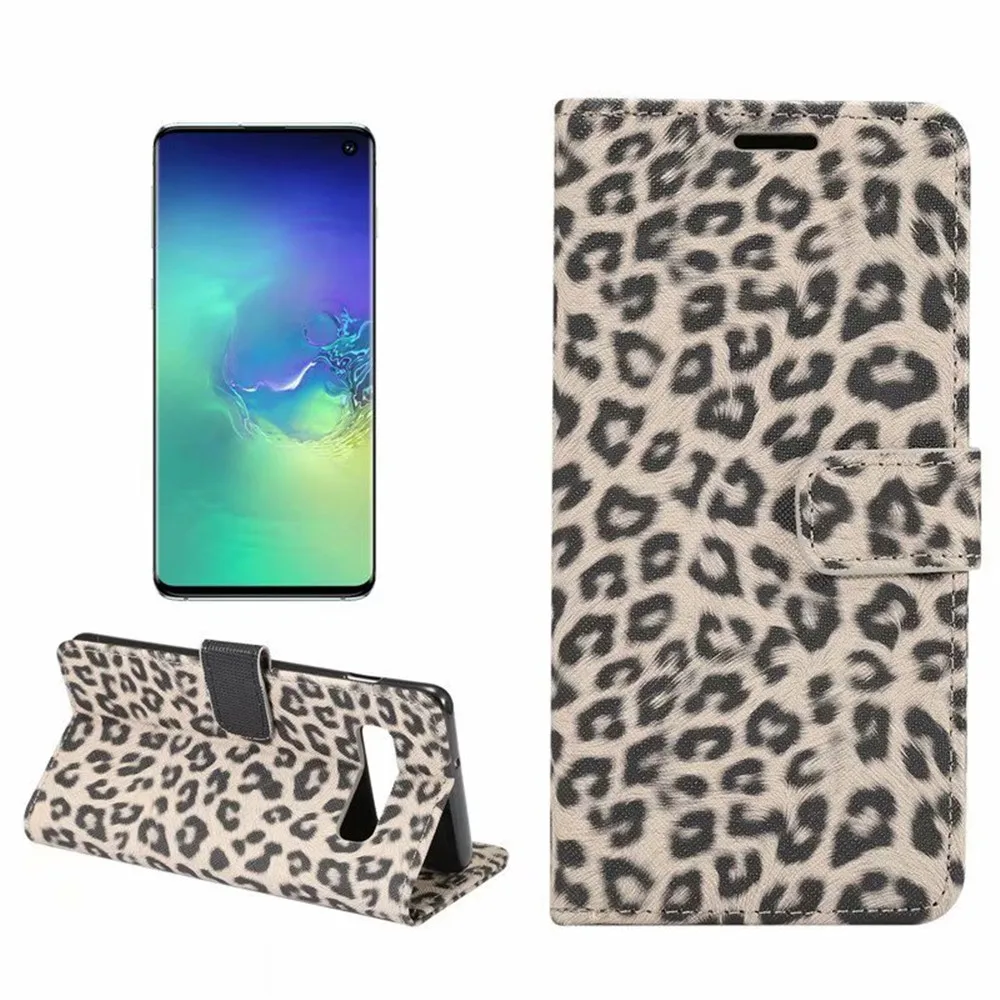 Для samsung Galaxy S10E S10 Plus S9 S8 кожаный чехол-книжка с леопардовым принтом чехол-кошелек для samsung Note 10+ 10 Pro 9 8 чехол