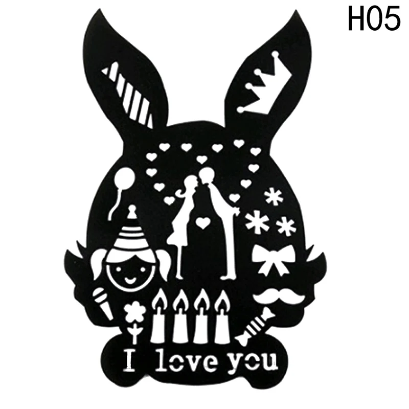1PCS Art Korea Stationery Office Painting Supplies Graphics Symbols Drawing Template Ruler Student Kids Drafting Stencil Gift