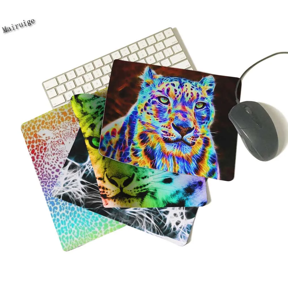Mairuige New Sale Durable Rubber Mousepad Anti slip Mouse Pad Unique Colorful Cheetah Mat