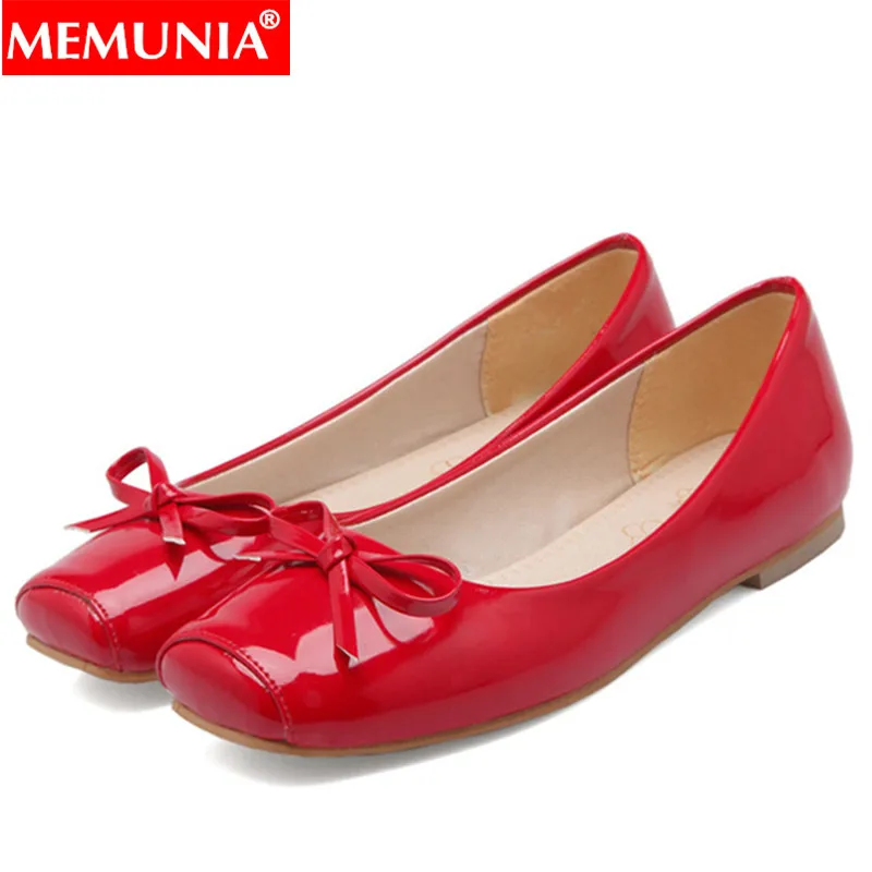 

MEMUNIA 2019 new flats shoes women square toe shallow casual loafers flat with ladies shoes comfortable women flats big size