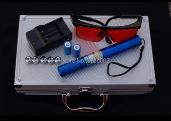 

HOT! High Power Military 450nm 50000m 50w Blue laser pointer Flashlight Burning Match/lit candle/burn black plastic/cigarette+5