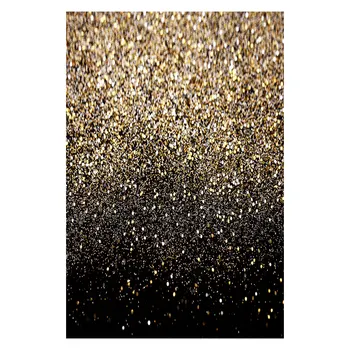 

150*210cm photographic background Vinyl Party Glitter Black Gold Dot Photo Studio Backdrop Photography Party Background