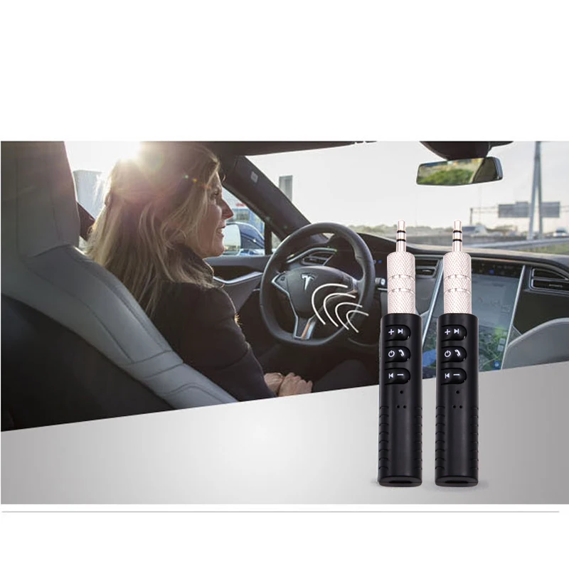 1pcs 3.5mm jack Wireless Bluetooth for Car Kit Handsfree Music Audio Receiver Universal Auto AUX Adapter new high quality