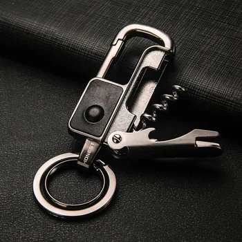 

LED light keychain key ring bottle opener corkscrew key chain key holder multifunctional sleutelhanger chaveiro llaveros hombre