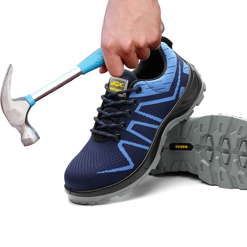 

Solid Bottom labor Insurance Shoes Breathable PU Safety Female Anti-puncture Anti-puncture Wear Site Shoes Flying Woven Shoes