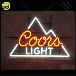 Неоновая вывеска на светлое пиво coors неоновая лампа знак Пивной бар Pub Ресторан рукоделие Настоящее Стекло трубки windows клуб свет Декор лампы