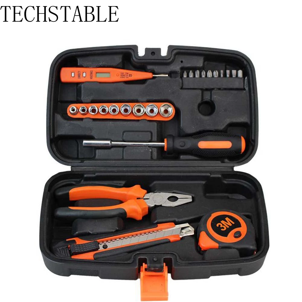 TECHSTABLE  high quality Home Tools Combination Household Tool Set Hand Tools repair tools