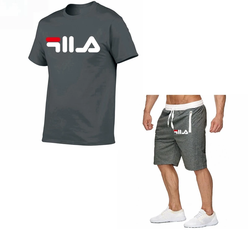 Summer Men/'s 2pcs Tracksuits Set Short Sleeve T Shirt Tops Suit Shorts Pants New