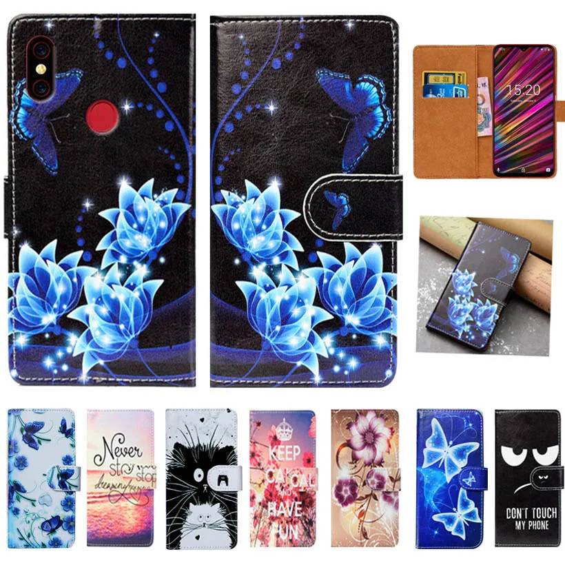 

For UMIDIGI F1 Case High Quality Pu Leather 6.3" Print Flip Wallet Case Cover For UMIDIGI F1 Book Case