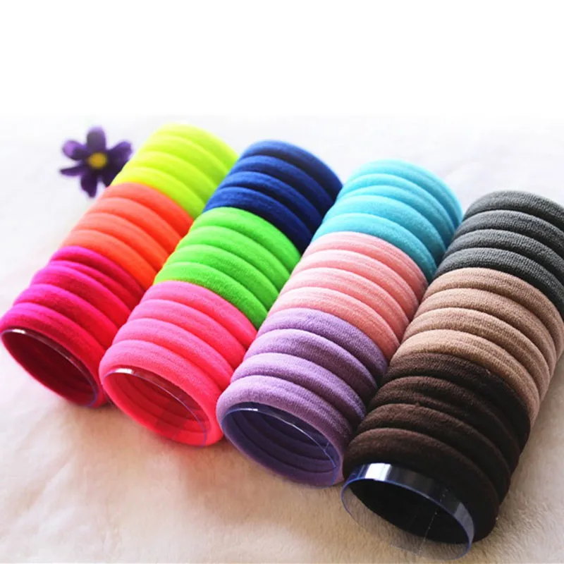 24pcs/lot Women Fluorescence Colorful Hair Holders Rubber Bands