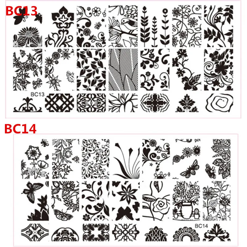 1 шт. новые BC серии 12x6 см штамповочные пластинки для ногтей сексуальные кружева DIY дизайн кончик ногтей шаблоны Маникюр Инструменты для укладки JIBC-01-20