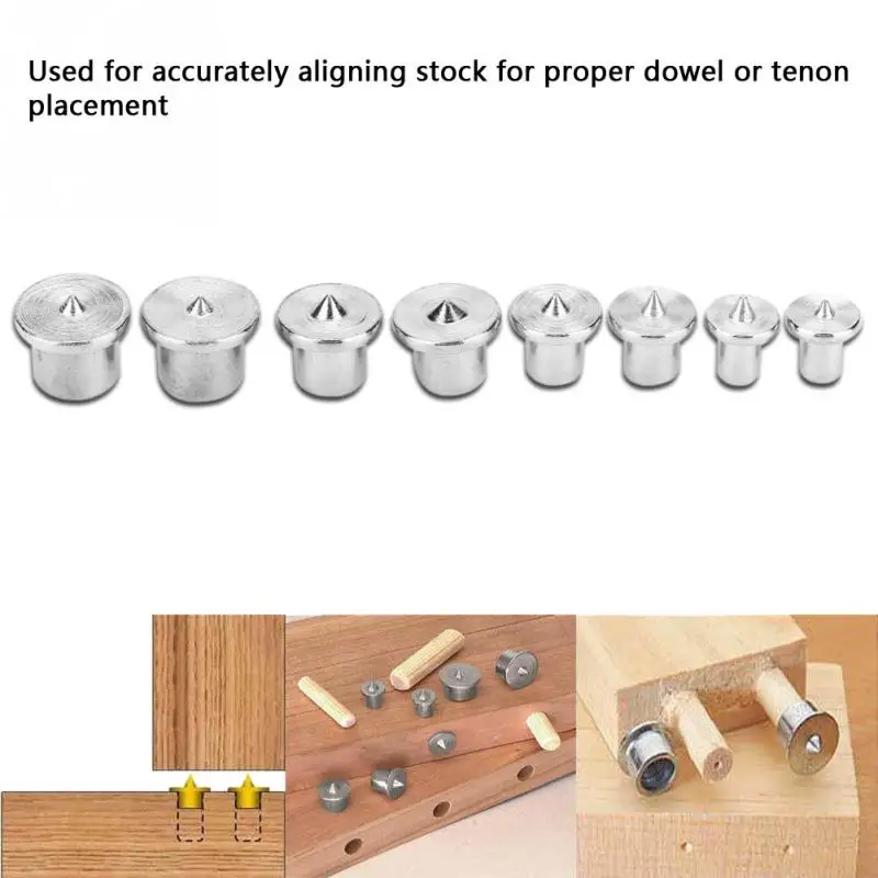Details about   8 Wood Drill Pin Center Point for Dowel Tenon Woodworking Alignment Tool 9-15mm 