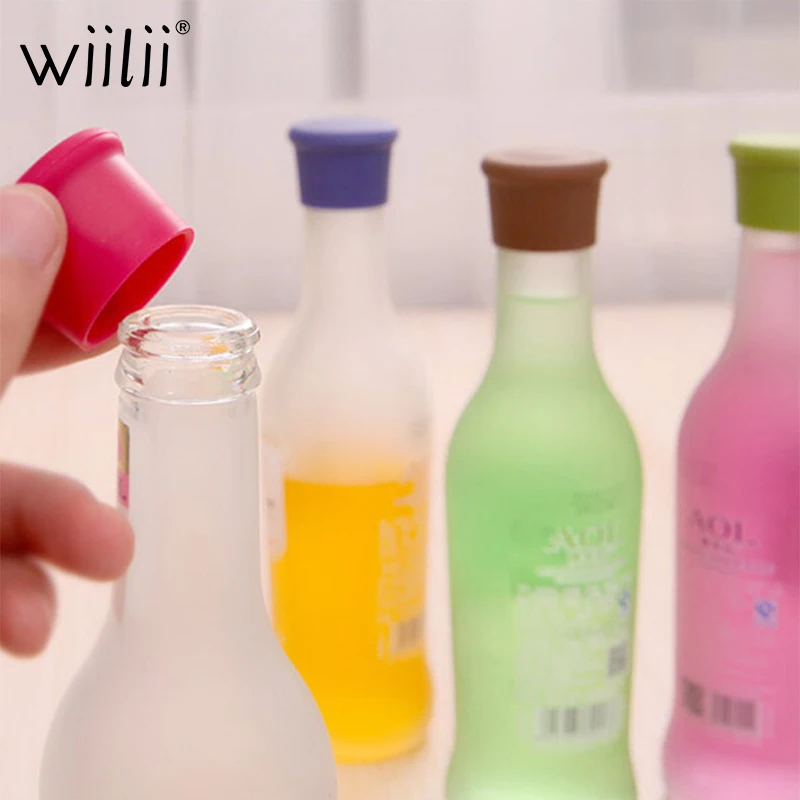 

Silicone Fresh-keeping Lids Wine Bottle Stopper Castor Stopper Candy Color Reach Food Grade Safe Material