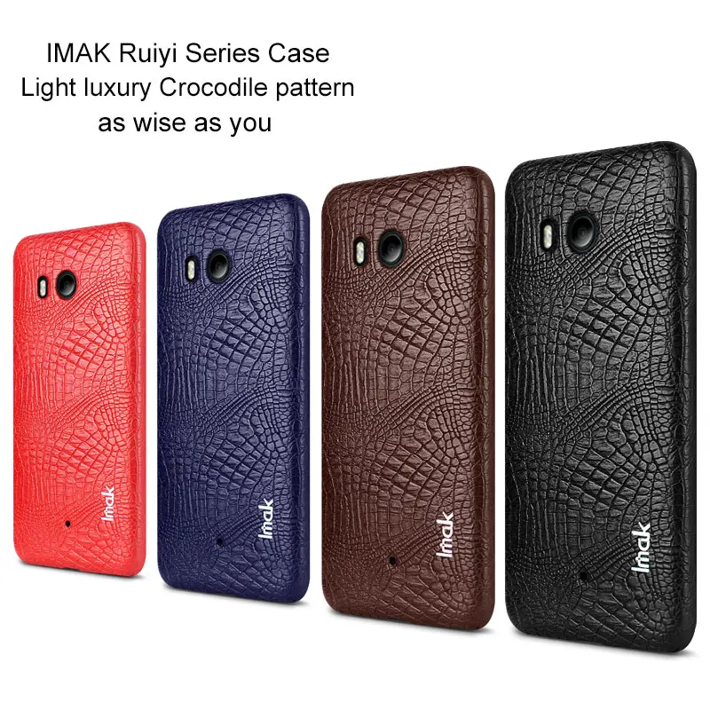 IMAK Luxury Crocodile PU Leather Case for HTC U11 case Fashion Business Back Cover Protective Shell Phone cases For |