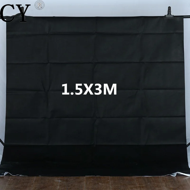 Фотостудия черный 1 5x3 м нетканый тканевый фон для фотостудии фотосъемки |