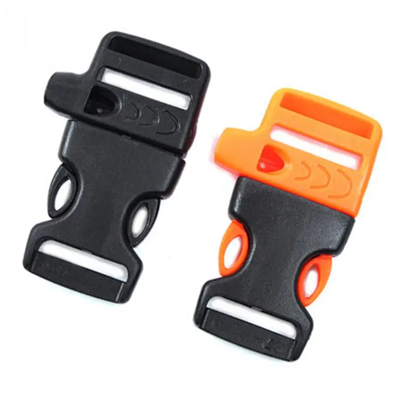 

5 pcs/pack Survival Whistle Buckle Plastic Curved Side Release Buckles For Paracord Bracelet/ Backpack