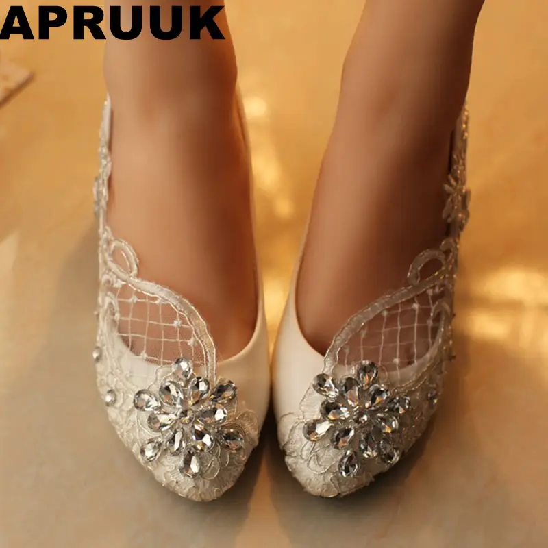 Handmade bridal shoe luxury fashion design net rhinestones Brides shoe