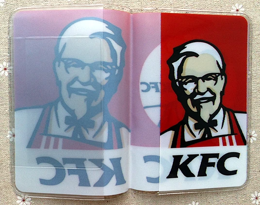 "KFC" логотип держатель паспорта Паспорт ПВХ куртка короткий абзац брендовые комплекты документов-для поездки за границу для учебы