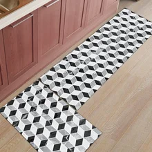 Черный и серый геометрический мрамор Pattern1Doormats для входного пути аксессуары для ванной набор грязи мусора грязи Траппер воды