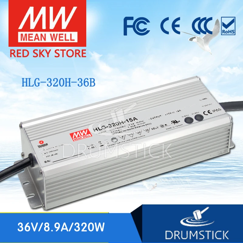 

MEAN WELL HLG-320H-36B 36V 8.9A HLG-320H 36V 320.4W Single Output LED Driver Power Supply B type
